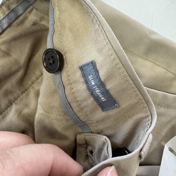Bonobos Pants Mens 30x34 Khaki Tan Slim Straight Wednesday Chinos Flat Front - Picture 4 of 8